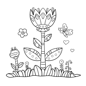 Jardim Encantado: Flores e Borboletas