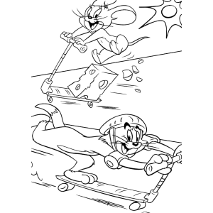 Jerry e Tom em Aventura de Patinete