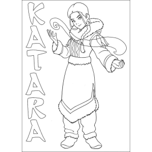 Katara: Mestre da Água Pronta para Coloração