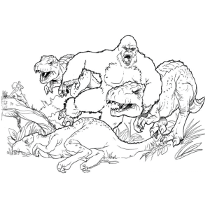 King Kong e os Dinossauros em Ação