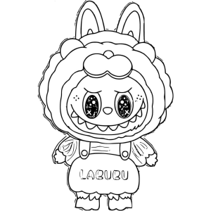 Labubu de Pop Mart para Colorir