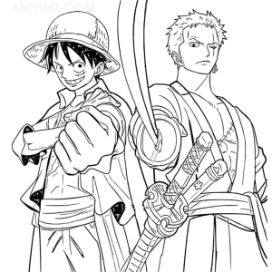 Luffy e Zoro: Prontos para Aventura