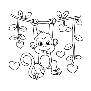 Macaco Brincalhão na Selva dos Amores