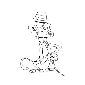 O Macaco Elegante Pronto para Colorir