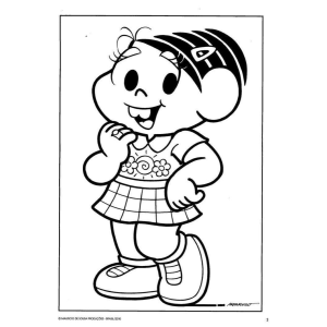 Monica Pronta para Colorir