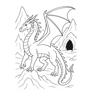 Majestoso Dragão nas Montanhas