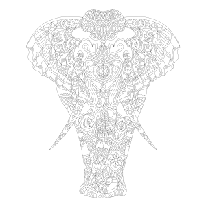 Mandala de Elefante: Uma Jornada de Cores