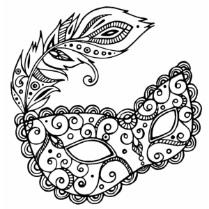 Máscara Elegante para Colorir