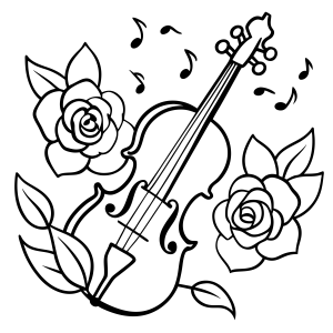 Melodia e Rosas: Um Colorir Inspirador