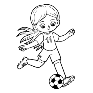 Menina Jogadora: A Arte do Futebol em Ação