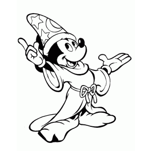 Mickey Feiticeiro para colorir