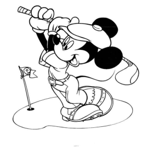 Mickey Golfista em Ação