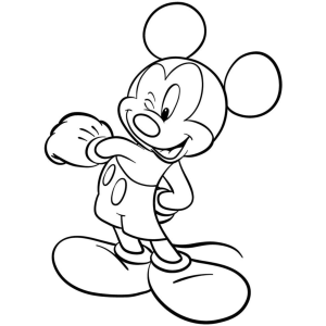 Mickey pensativo para colorir