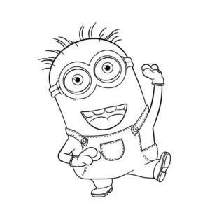Um Minion Cheio de Vida para Colorir