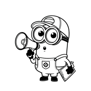 Minion Animado com Megafone