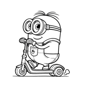 Minion em Aventura de Patinete