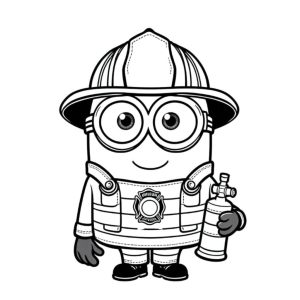 Minion Bombeiro Pronto para Ação
