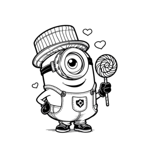 Minion Estiloso com Doce