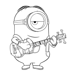 Minion Rock Star em Ação