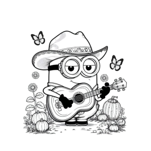 Minion Sertanejo Musicando o Jardim