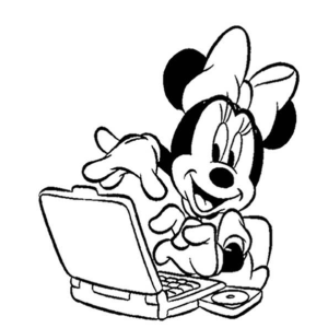 Minnie Mouse Explorando o Mundo Digital