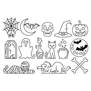Mistérios de Halloween para Colorir