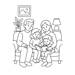 Momento de Leitura em Família