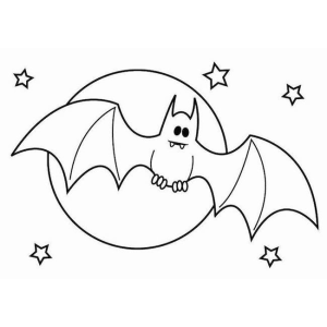 Noite de Halloween com Morcego Divertido