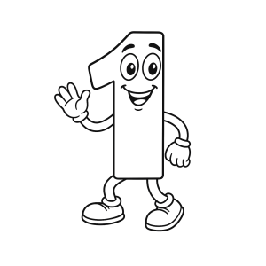 Número 1 para Colorir