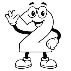 Número 2 para Colorir