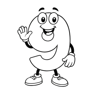 Número 9 para Colorir