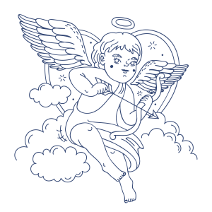 O Cupido Alado nos Céus