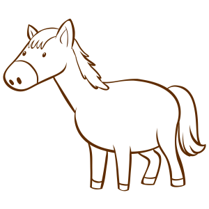 O Encantador Cavalo para Colorir