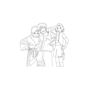 O Trio Icônico de Naruto em Cena