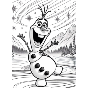 Olaf Dançando na Magia de Frozen