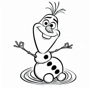 Olaf em Sua Pose Alegre de Inverno