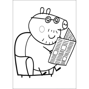 Papai Pig e a Leitura Matinal