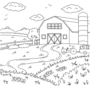 Paraíso da Fazendinha para Colorir