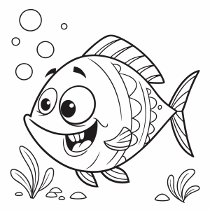 Peixe Alegre no Fundo do Mar