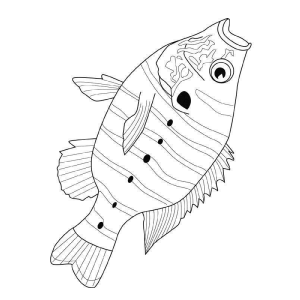 Peixe Exótico para Colorir