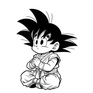 Pequeno Goku em Meditação