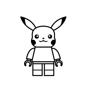 Pikachu em Forma de Lego