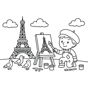 Pintando a Torre Eiffel