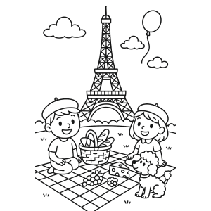 Piquenique Encantador na Torre Eiffel