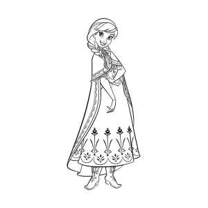 Princesa Elegante para Colorir