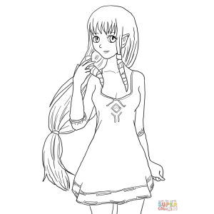 Princesa de Hyrule para Colorir