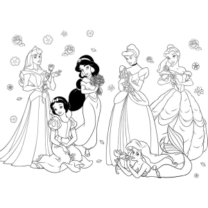 Princesas Encantadas para Colorir