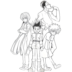 Os Protagonistas de Hunter × Hunter para Colorir
