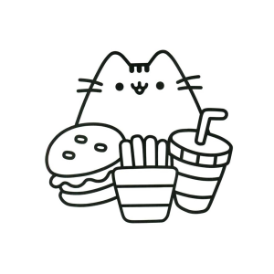 Pusheen's Fast Food Delight