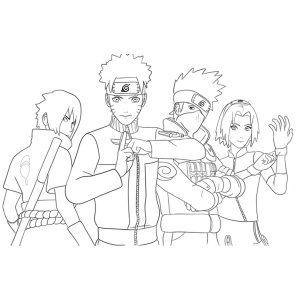 Quarteto de Konoha em Ação